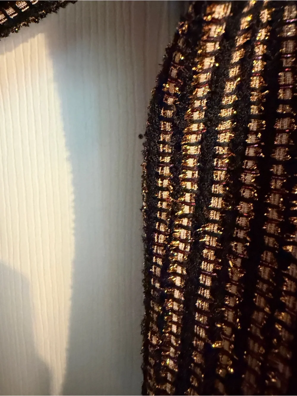 CHANEL Luxe Gold Metallic Black Jacket FR 42  Runway 2010 Cruise Collection